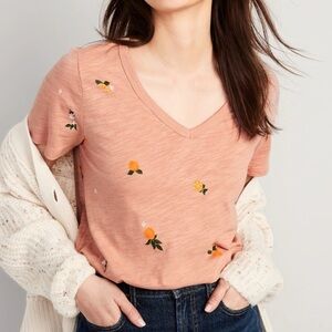 Old Navy Women's Oranges Floral Tee